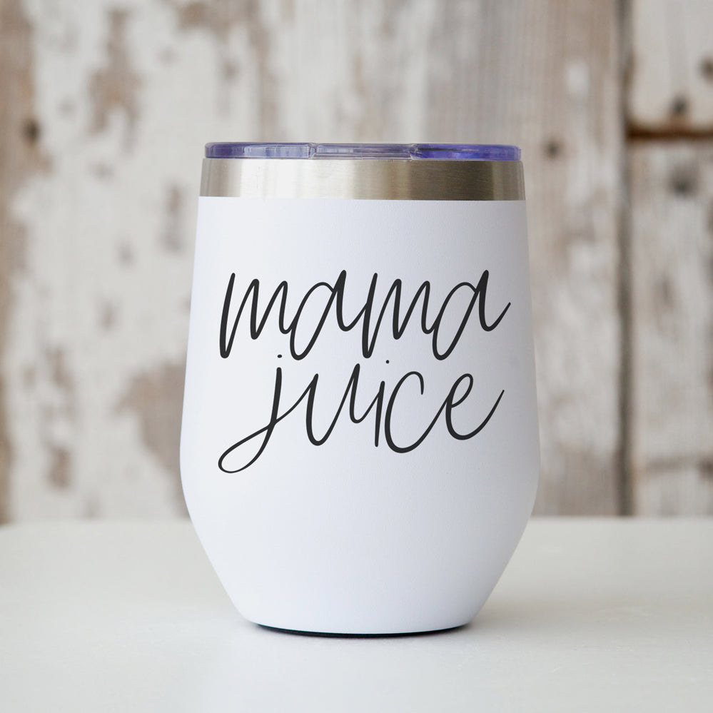 Mug de voyage isotherme Mama Juice en acier inoxydable de 355 ml avec couvercle, sans BPA, pour café et thé
