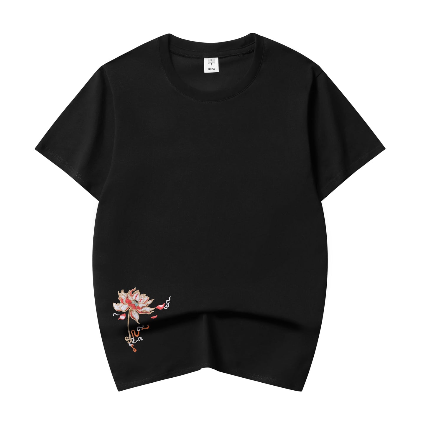 KH606 T-shirt Brodé Phénix Bleu