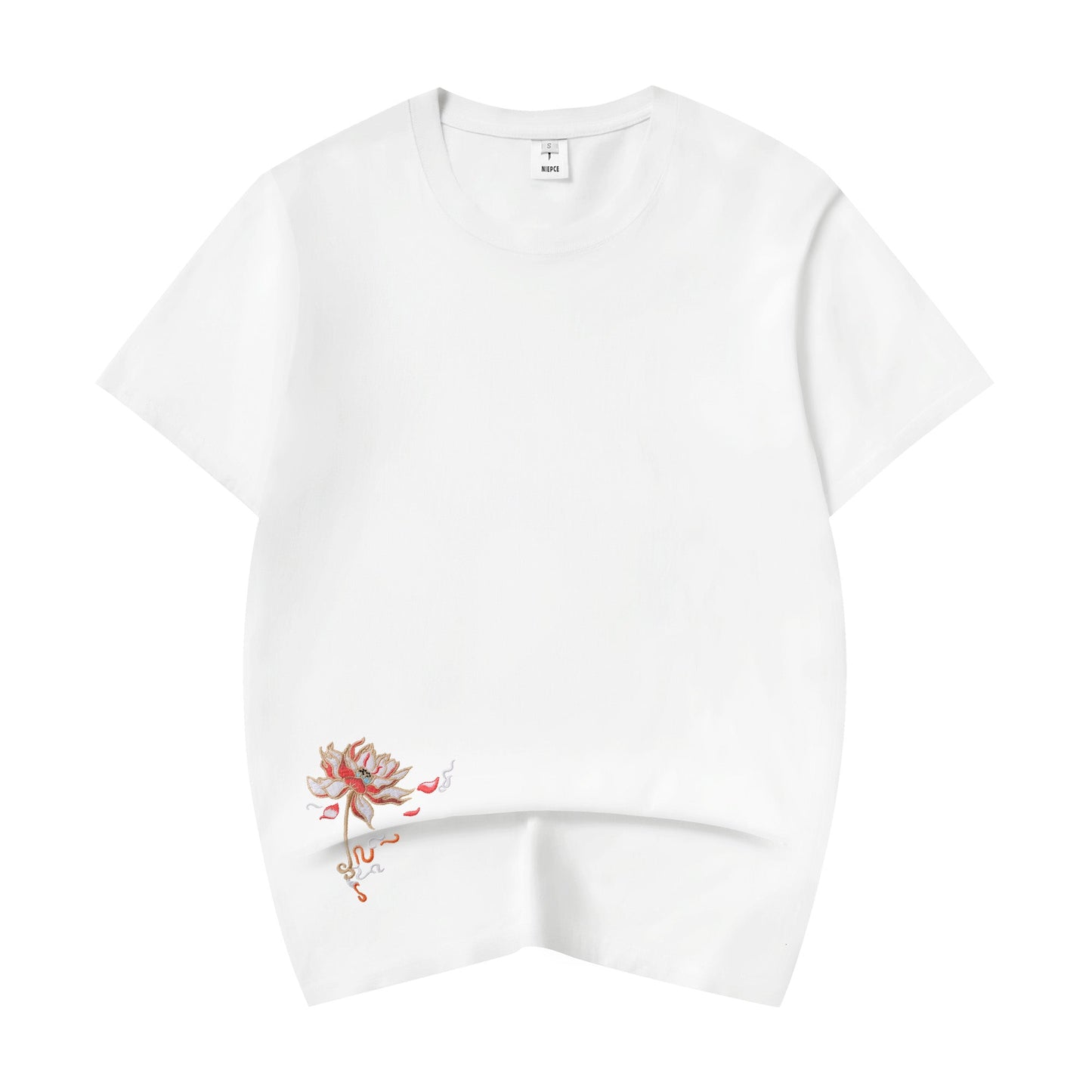 KH606 T-shirt Brodé Phénix Bleu