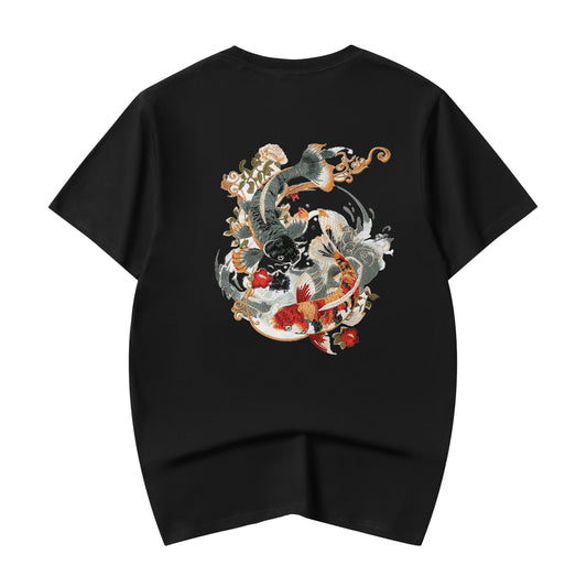 T-shirt brodé carpe koï KH880