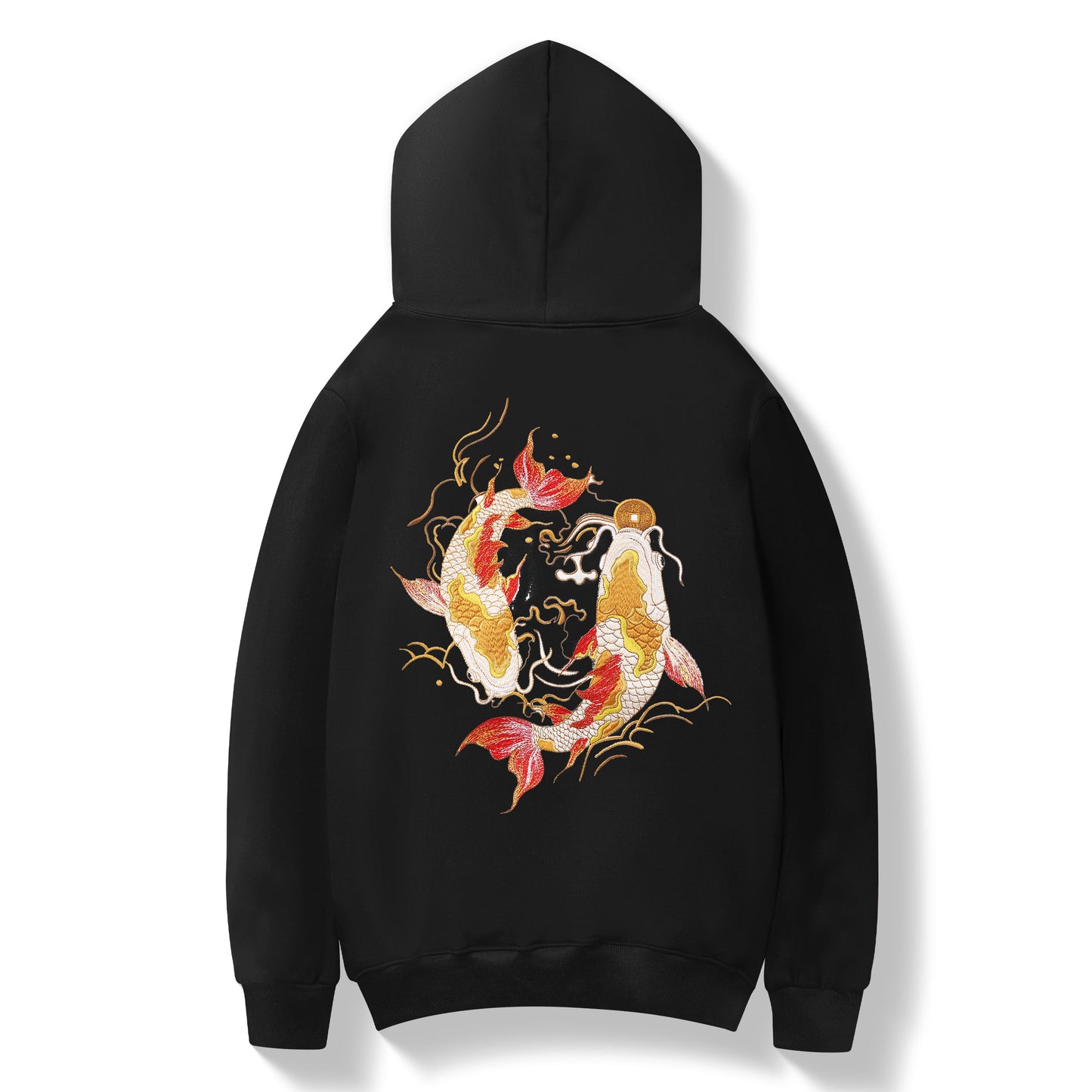 KH9013 Golden Koi-Fisch Bestickter Hoodie