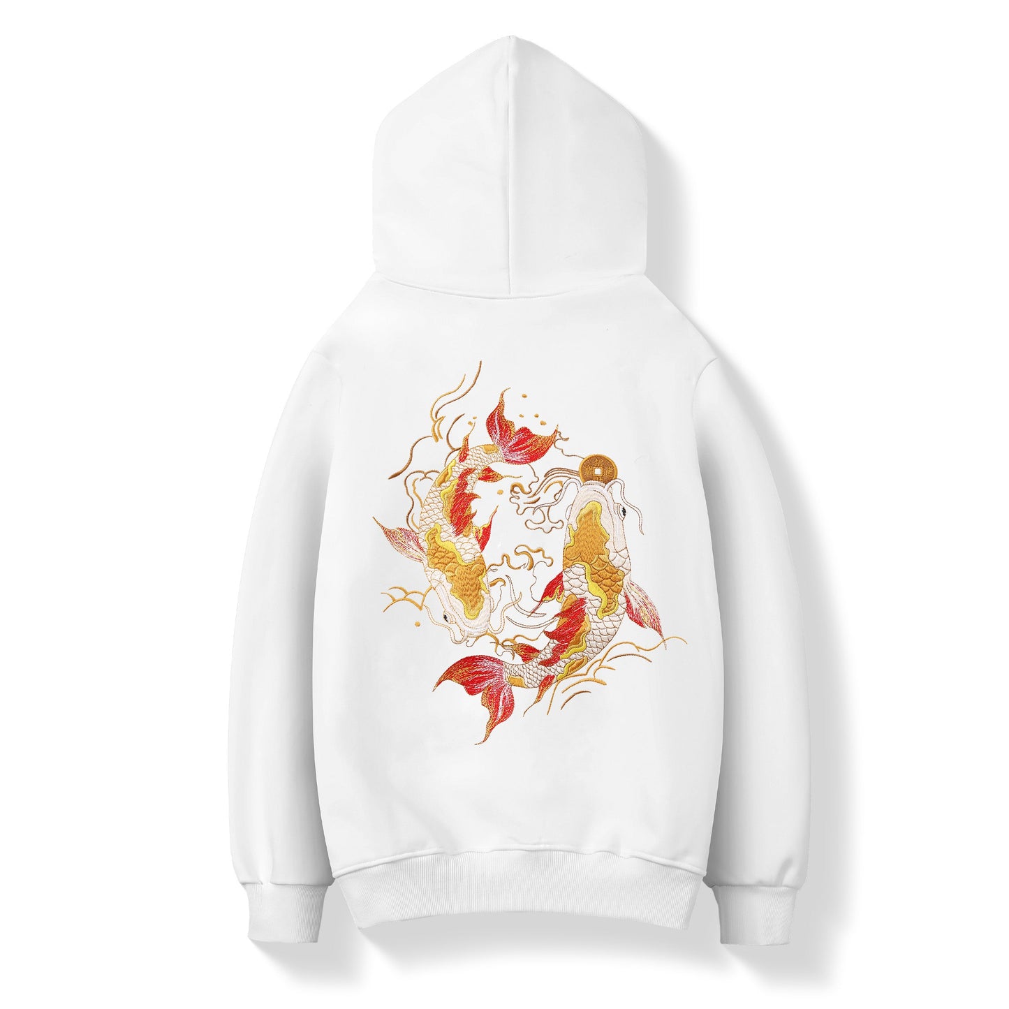 KH9013 Golden Koi-Fisch Bestickter Hoodie
