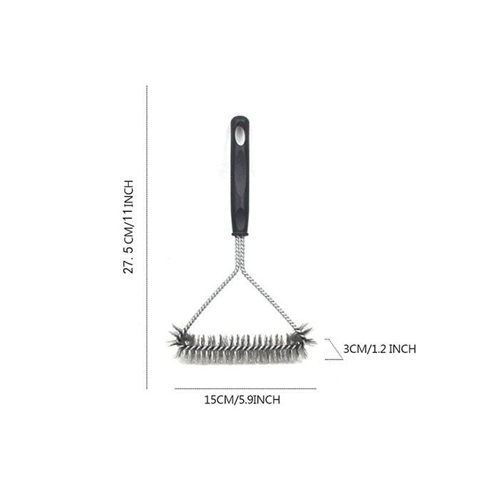 Küchenzubehör BBQ Grillbürste und Schaber Grillset Reinigungsbürste Edelstahlwerkzeuge Drahtborsten Dreiecks-BBQ-Grillreinigungsbürste für Weber Gas Holzkohle Porzellan Gusseisen & alle Grillroste Zubehör