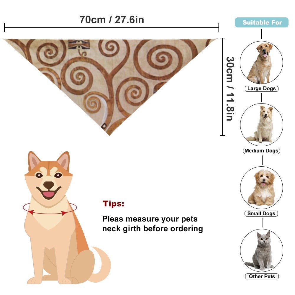 Klimt Tree of Life, Stoclet Frieze Pet Scarf