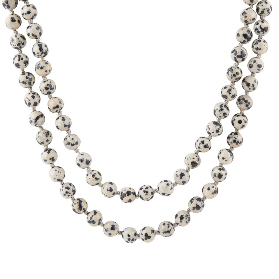 Collier de Jaspe Dalmatien noué