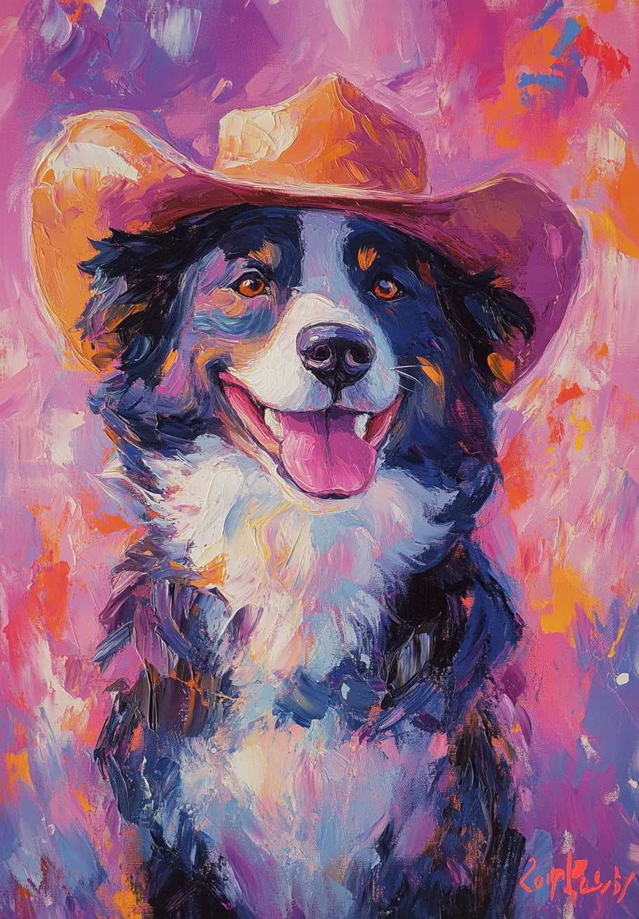 "Cowboy"Pet Texture Portrait