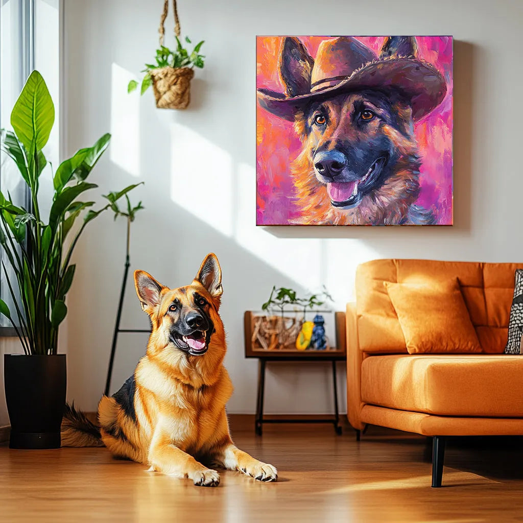 "Cowboy"Pet Texture Portrait