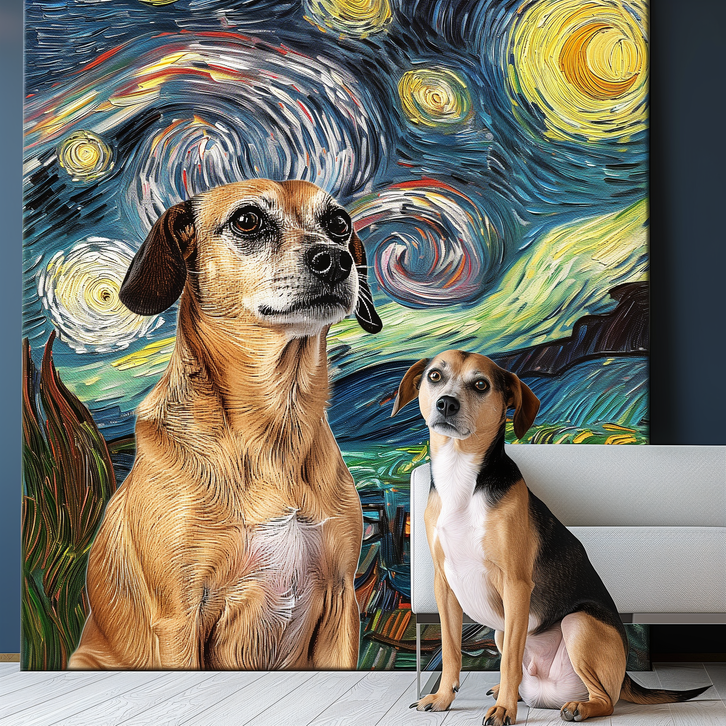 VG-Starry Night Texture Portrait