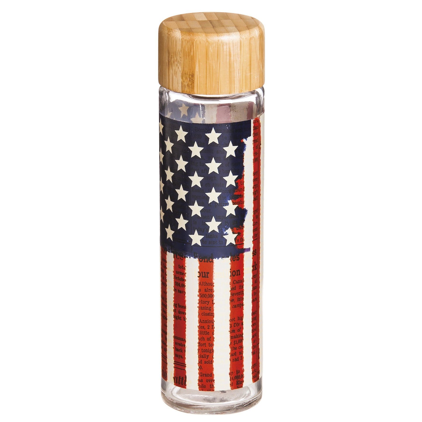 Land of Liberty Glass Tumbler Eco-Friendly Water Bottle