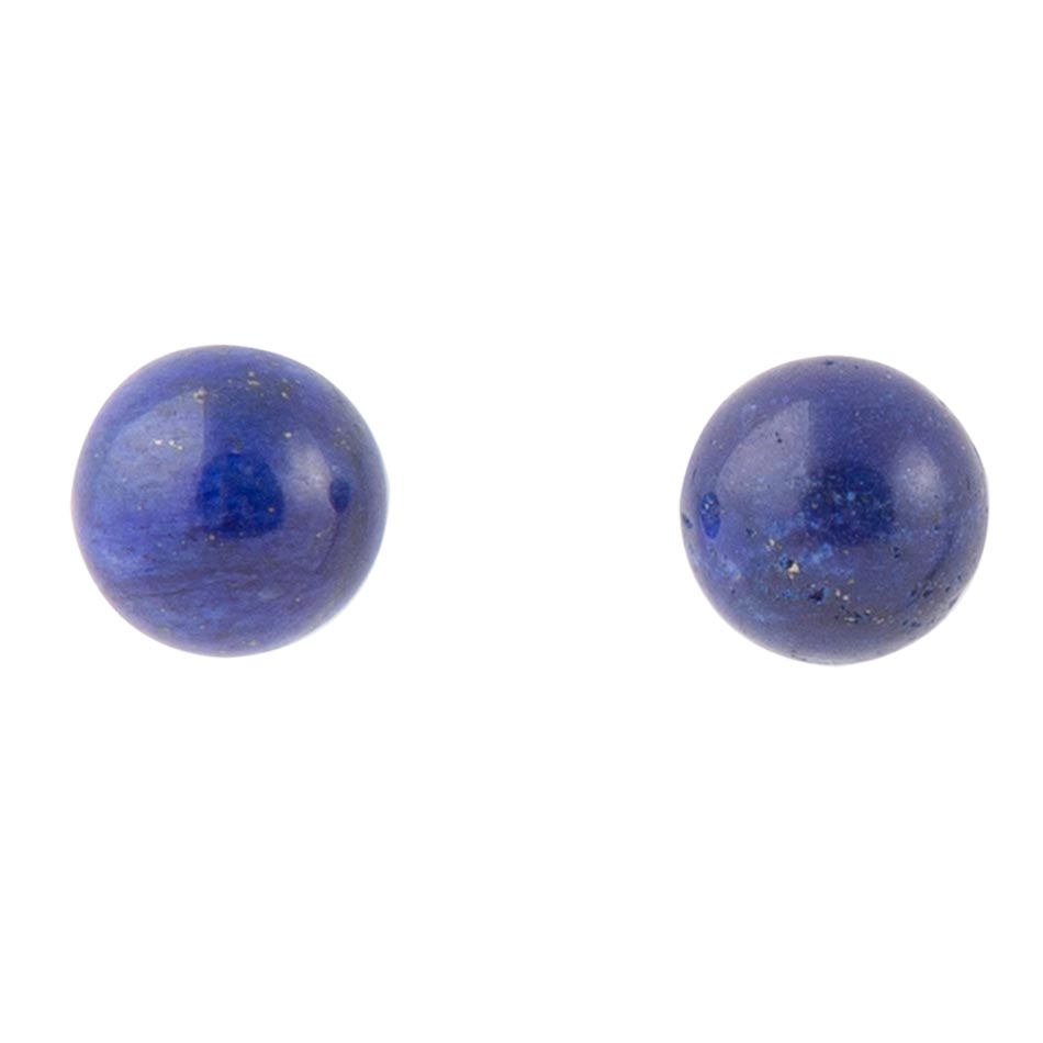 Blaue Lapislazuli-Ohrstecker aus Sterlingsilber