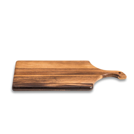 Grande planche à découper en bois d'acacia 25x45 cm épaisse poignée suspendue