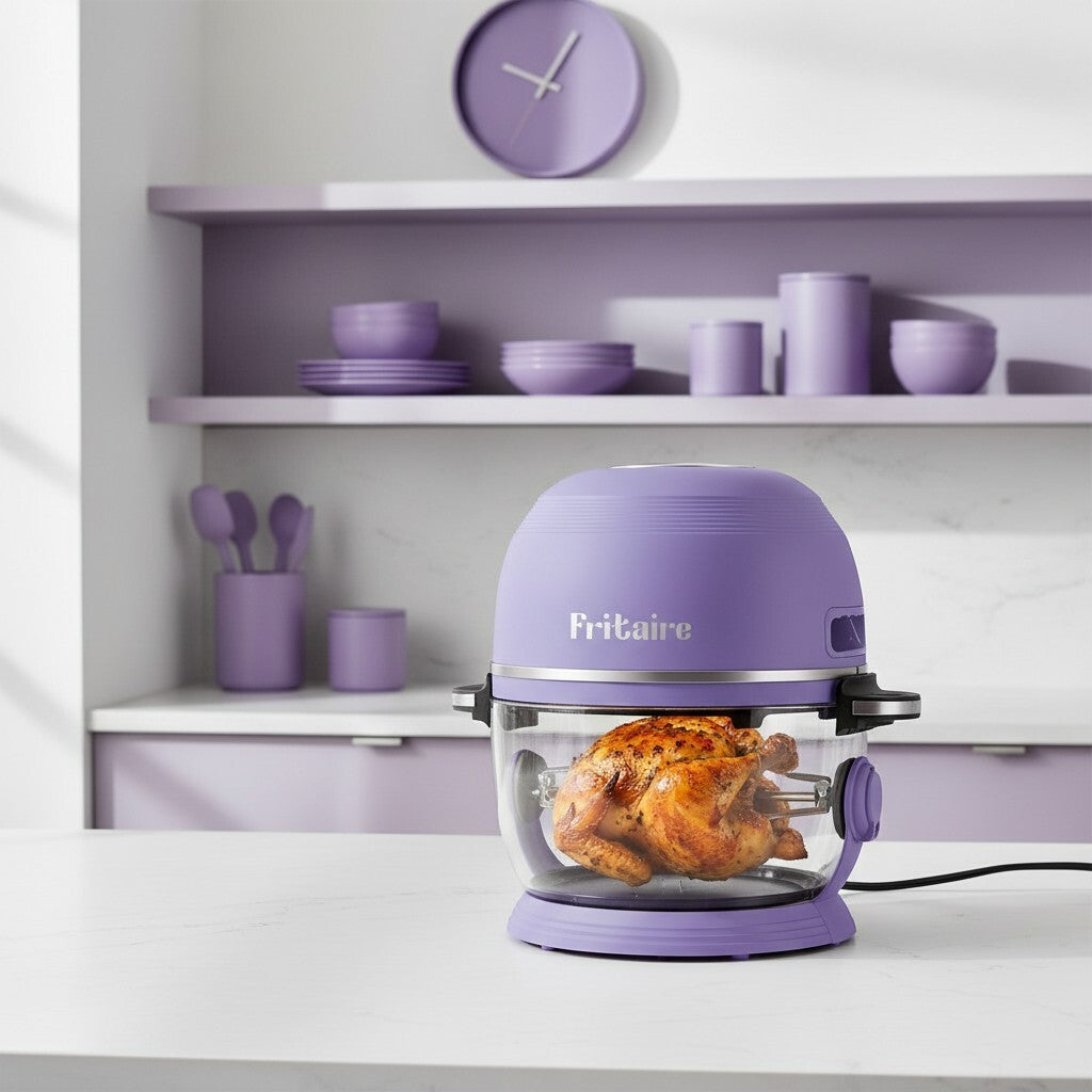 Fritaire Self-Cleaning Air Fryer™ | Non-Toxic 9-in-1 Glass Bowl | Lavender