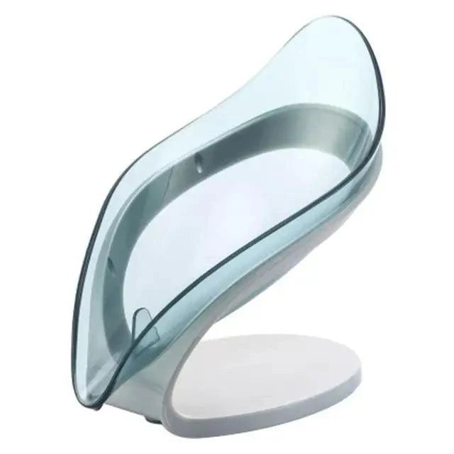 Leaf Shape Soap Box Creative Drain Soap Holder Bathroom Soap Holder Free Perforated Soap Dish For Bathroom Suction Cup Soap Dish Soap Dish with Draining Tray Soap Holder Saver for Shower Bathroom Keep Soap Bars Dry Clean