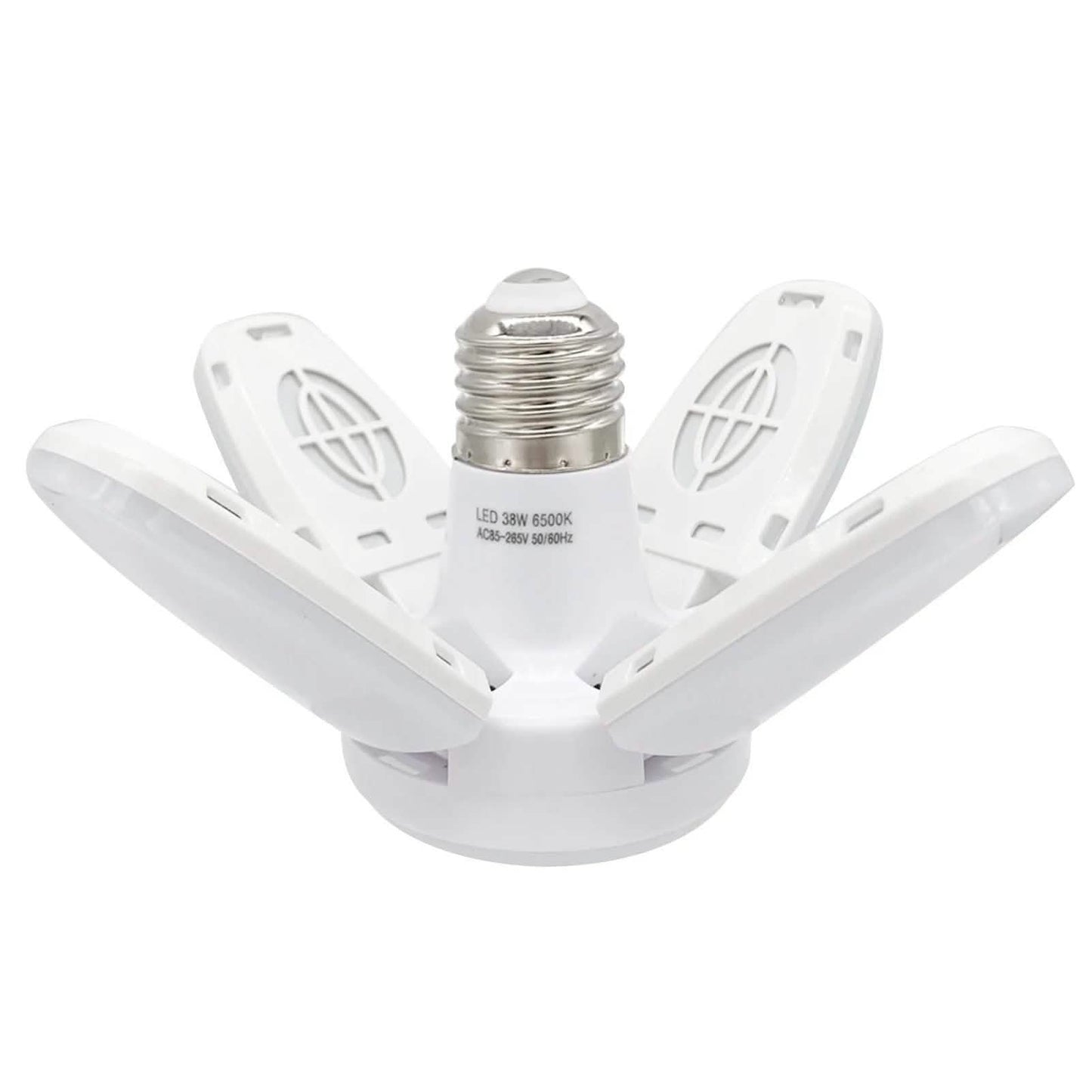 LED Dimmable Garage Ceiling Lights – 4 Adjustable Panels, Energy Saving 38W