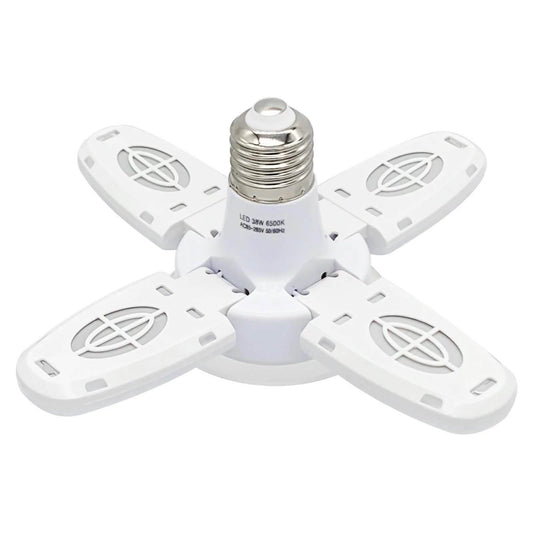 LED Dimmable Garage Ceiling Lights – 4 Adjustable Panels, Energy Saving 38W