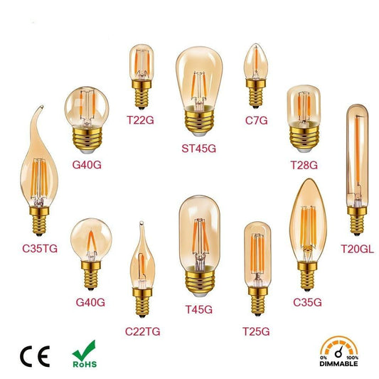 LED Spiral Filament Light Bulb Warm White Vintage Edison Lamp Bedroom Decoracion Vintage Lamp Home Decor Holiday Night Eye Protection Led Bulb Light Lamp For Office Desk Lights