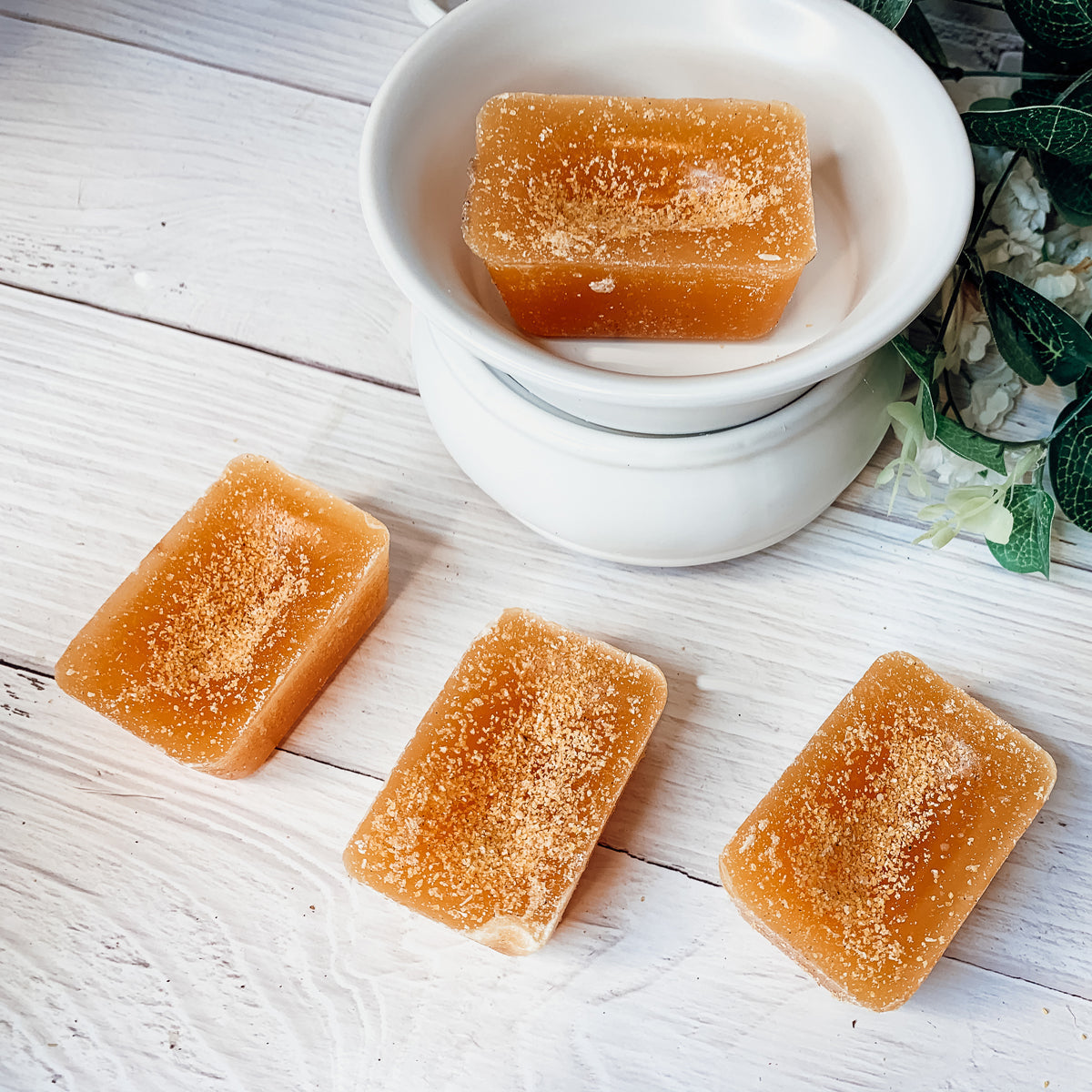 Zitronen-Mürbegebäck XL Natürliche Wachsmelts - 4 Würfel, Frisch Zitronen-Butter-Mürbegebäck