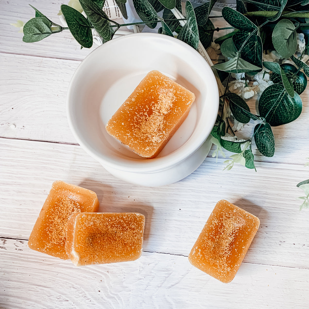 Zitronen-Mürbegebäck XL Natürliche Wachsmelts - 4 Würfel, Frisch Zitronen-Butter-Mürbegebäck