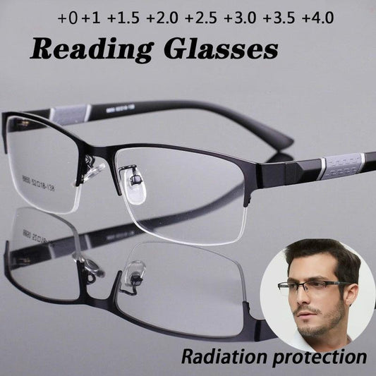 Lightweight Alloy Semi-Rimless Reading Glasses For  Men And Women With Quality Half Frame  Men Reading Glasses  For Men New Retro Eyewear