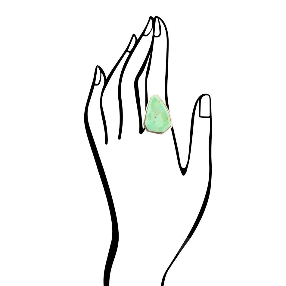 Bague Tendance Citron Vert et Turquoise