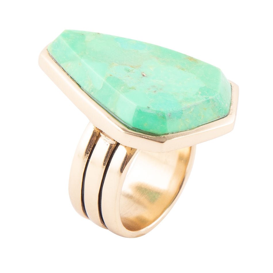 Bague Tendance Citron Vert et Turquoise