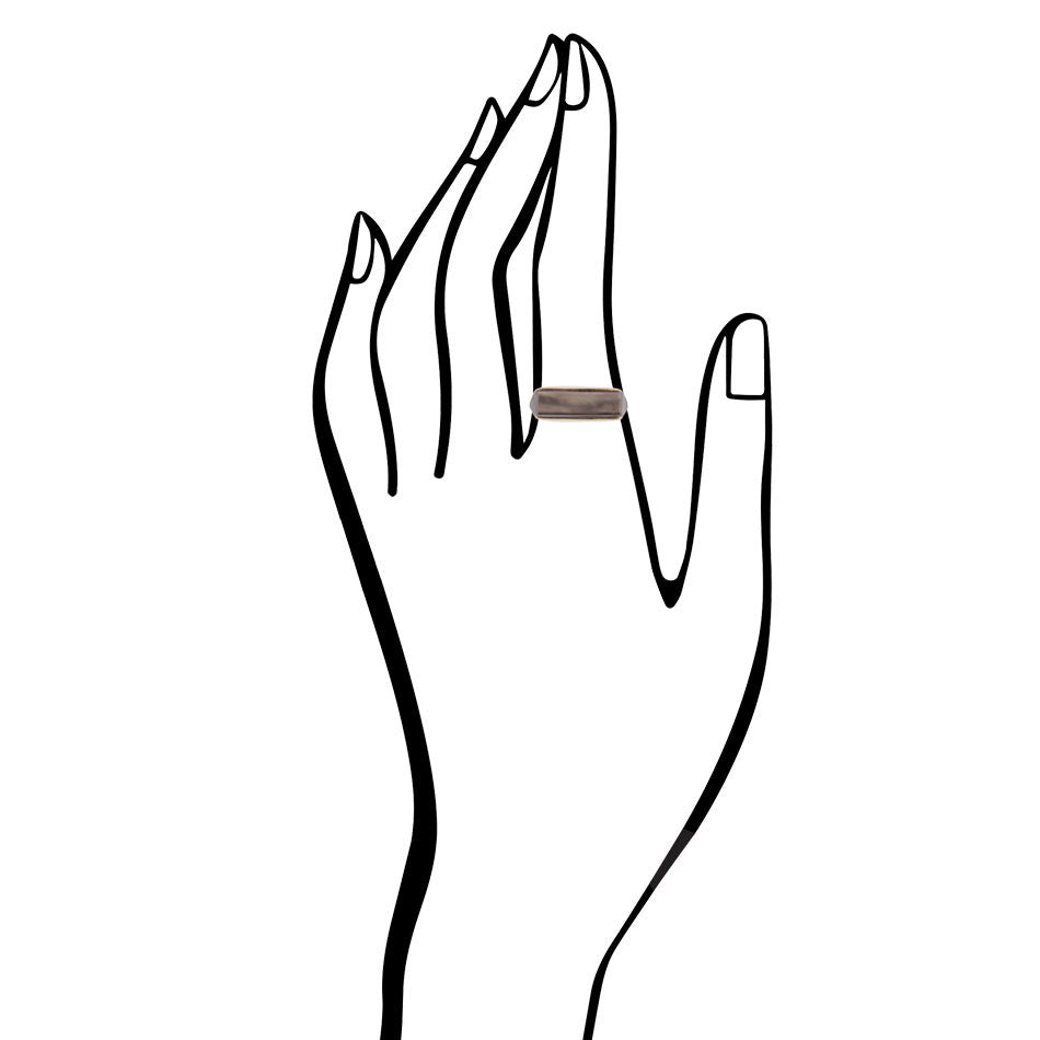 Linearer Ring – Schwarzes Perlmutt