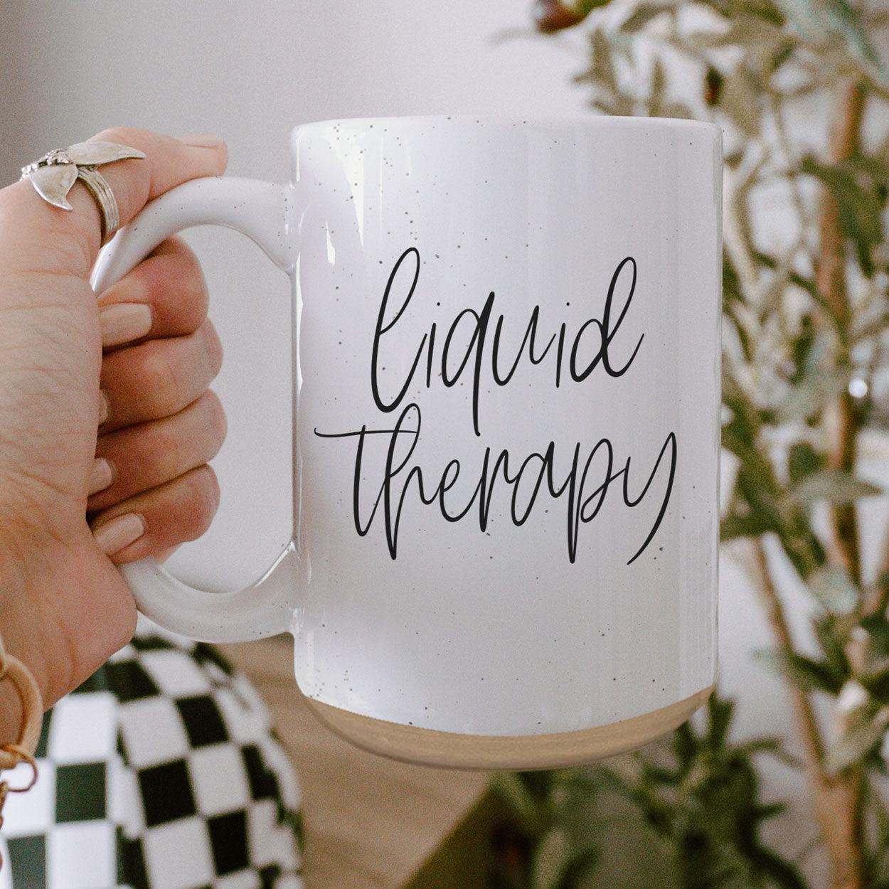 "Liquid Therapy" Keramiktasse 470ml Entspannende Kaffee Tee Tasse Geschenk zur Stressbewältigung