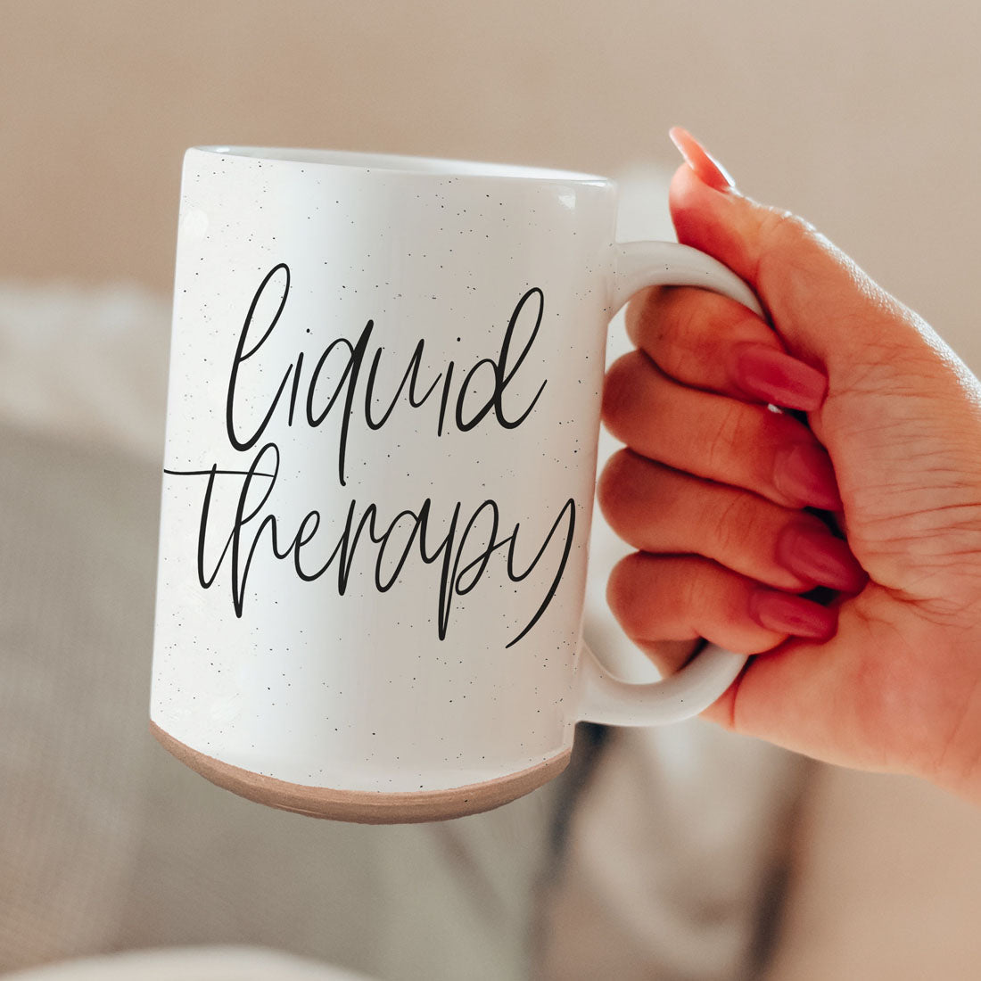 "Liquid Therapy" Keramiktasse 470ml Entspannende Kaffee Tee Tasse Geschenk zur Stressbewältigung