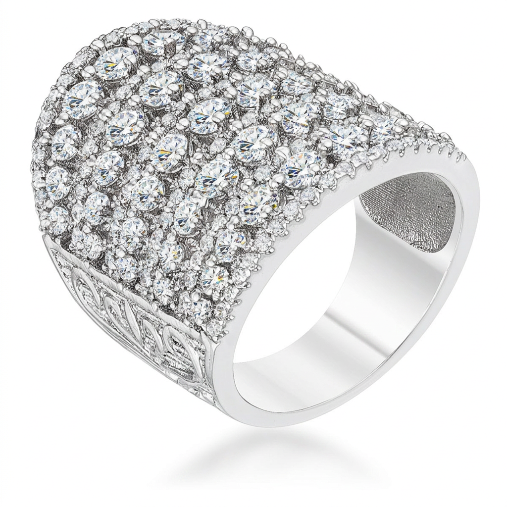 Avera Charlyn 2.5ct Cubic Zirconia Statement Cocktail Ring