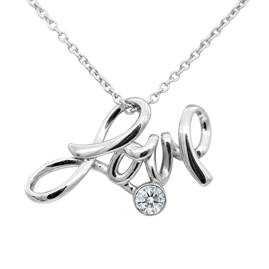 Collier Pendentif Amour Acier Inoxydable 316L Swarovski