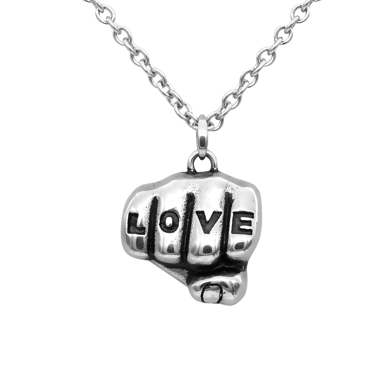 Collier pendentif main tatouée amour, chaîne argent, cadeau