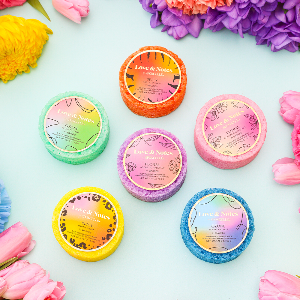 Pack varié d'éponges parfumées Love & Notes