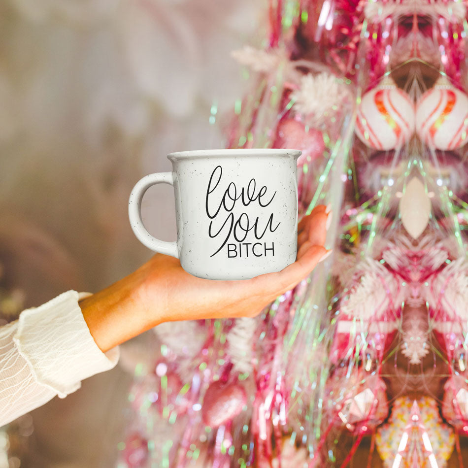 Tasse à café en céramique "Love You Bitch" 410 ml – Cadeau drôle et insolent pour la meilleure amie