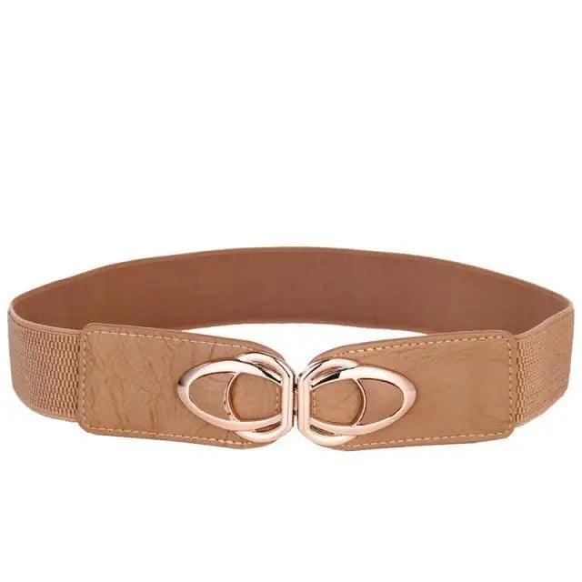 Luxury Elastic PU Leather Wide Belts For Women Fashion Stretchy Thick Waist Dress Plus Size Waistbands For Women