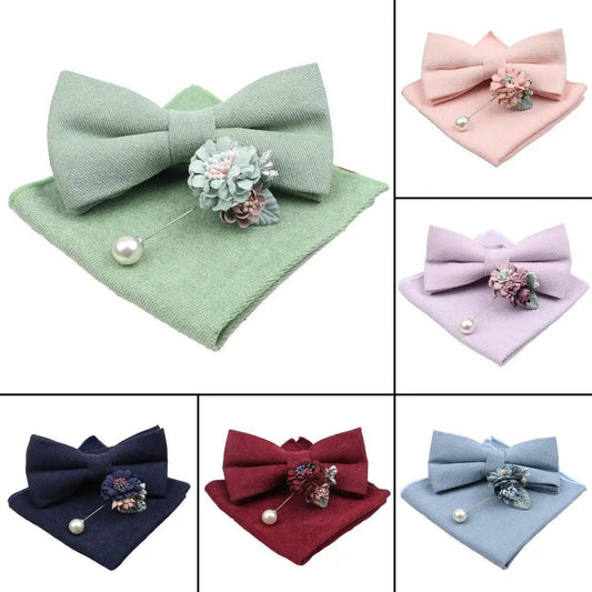 Luxury Men Cotton Colorful Bowtie Elegant Design Perfect Gifts For Men Fashionable Party Bowtie