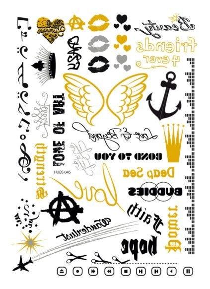 Luxury Metallic Temporary Tattoo Gold Silver Flower Sticker Long Lasting Gold Design For Womens