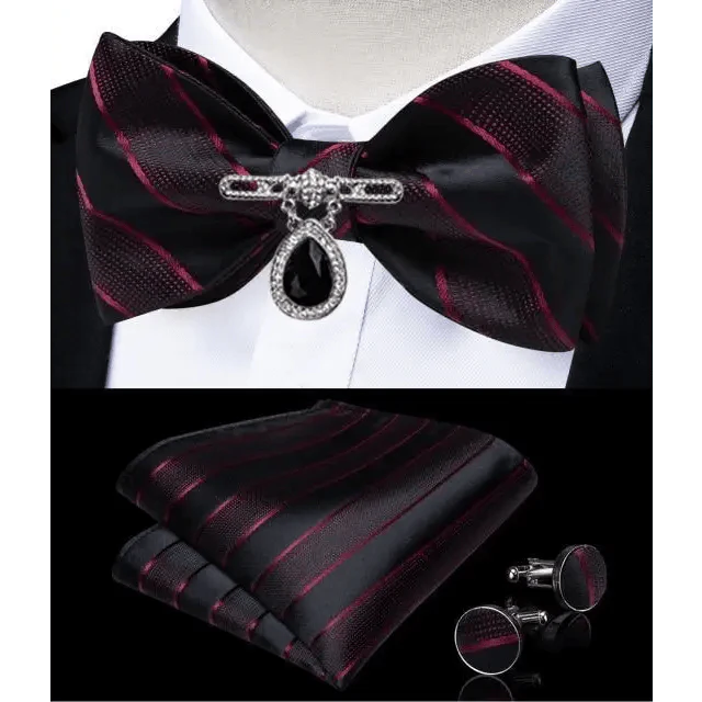 Luxury Pink Solid Men Bow Tie Silk Business Wedding Elegant Bowtie For Men Unique Desing For Every Occasion