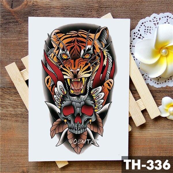 Luxury Waterproof Wolf Fox Temporary Watercolor Tattoo Sticker Modern 3D Animals Tattoos