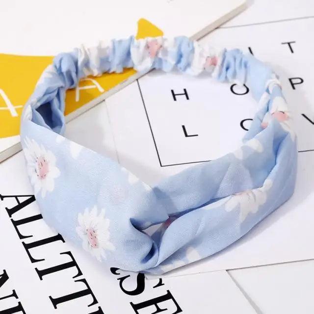 Luxury Women's Headband Vintage Cross Knot Elastic Hair Bands Soft Solid Hairband Girls Hair Accessories Floral Turban Bandanas Head Wrap
