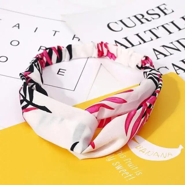 Luxury Women's Headband Vintage Cross Knot Elastic Hair Bands Soft Solid Hairband Girls Hair Accessories Floral Turban Bandanas Head Wrap