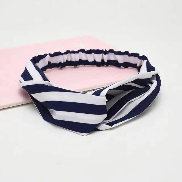 Luxury Women's Headband Vintage Cross Knot Elastic Hair Bands Soft Solid Hairband Girls Hair Accessories Floral Turban Bandanas Head Wrap