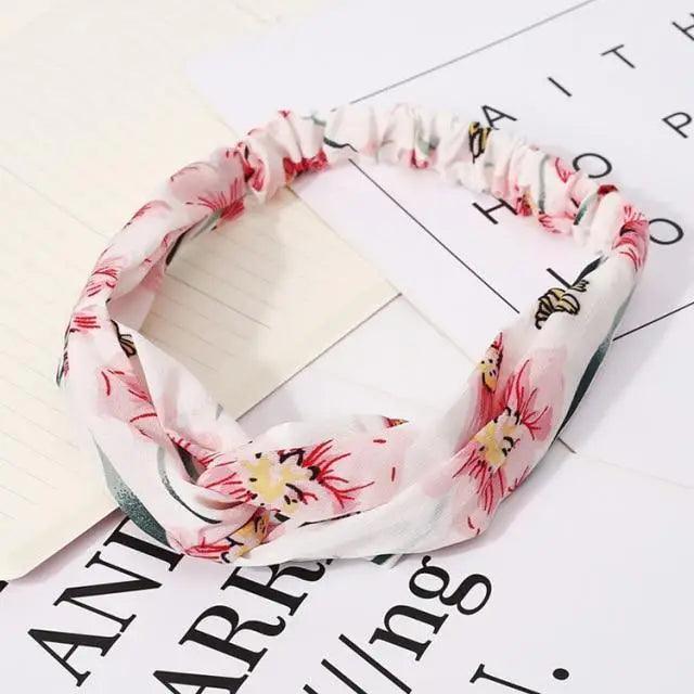 Luxury Women's Headband Vintage Cross Knot Elastic Hair Bands Soft Solid Hairband Girls Hair Accessories Floral Turban Bandanas Head Wrap