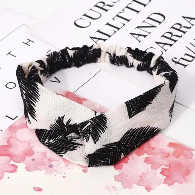 Luxury Women's Headband Vintage Cross Knot Elastic Hair Bands Soft Solid Hairband Girls Hair Accessories Floral Turban Bandanas Head Wrap