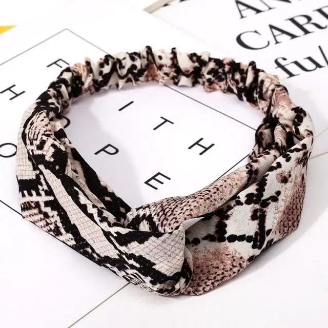 Luxury Women's Headband Vintage Cross Knot Elastic Hair Bands Soft Solid Hairband Girls Hair Accessories Floral Turban Bandanas Head Wrap