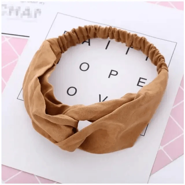 Luxury Women's Headband Vintage Cross Knot Elastic Hair Bands Soft Solid Hairband Girls Hair Accessories Floral Turban Bandanas Head Wrap