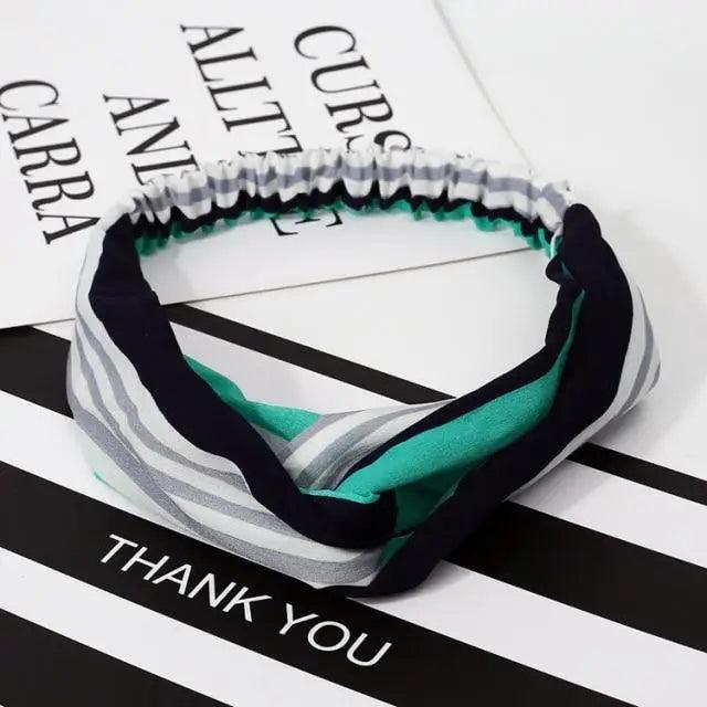 Luxury Women's Headband Vintage Cross Knot Elastic Hair Bands Soft Solid Hairband Girls Hair Accessories Floral Turban Bandanas Head Wrap