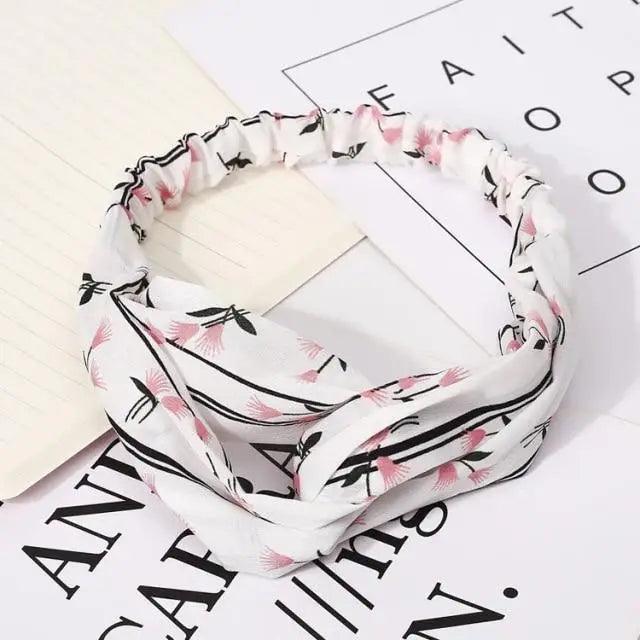Luxury Women's Headband Vintage Cross Knot Elastic Hair Bands Soft Solid Hairband Girls Hair Accessories Floral Turban Bandanas Head Wrap