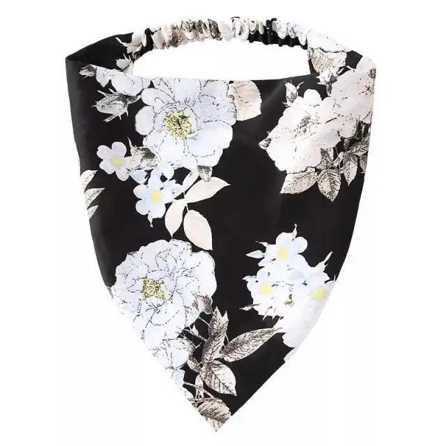 Luxury Women's Headband Vintage Cross Knot Elastic Hair Bands Soft Solid Hairband Girls Hair Accessories Floral Turban Bandanas Head Wrap