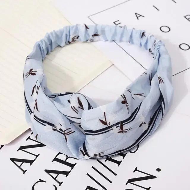 Luxury Women's Headband Vintage Cross Knot Elastic Hair Bands Soft Solid Hairband Girls Hair Accessories Floral Turban Bandanas Head Wrap