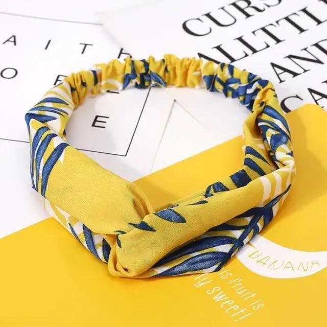 Luxury Women's Headband Vintage Cross Knot Elastic Hair Bands Soft Solid Hairband Girls Hair Accessories Floral Turban Bandanas Head Wrap